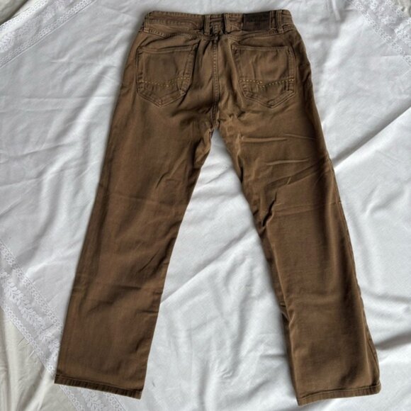 Robert Graham Jeans Men’s Tan Brown Straight Leg Slim Fit Pants - Picture 2 of 4
